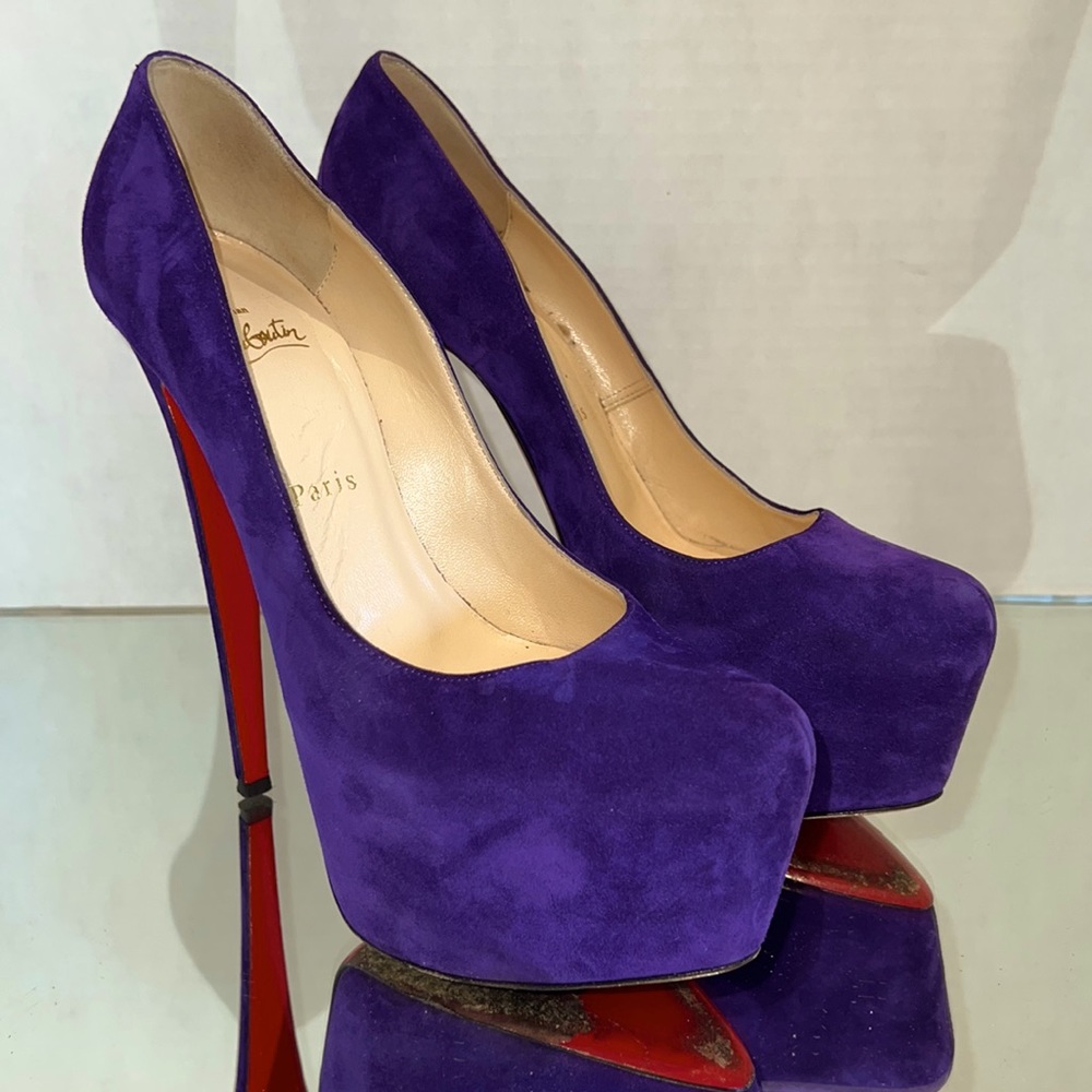 Christian Louboutin Purple Daffodils (Size 39.5)